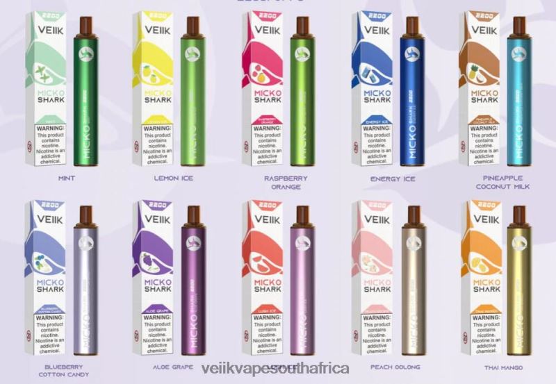 VEIIK Vape Price - VEIIK Micko Shark 2200 Puffs Disposable Vape Pen 10pcs Multiple Flavors A4Z6R453
